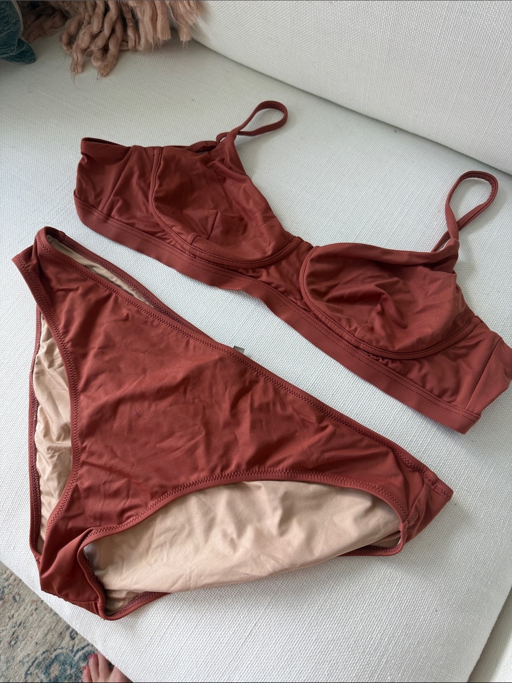 Madewell Rust Red Bikini Two-Piece Swimsuit - Picture 2 of 4